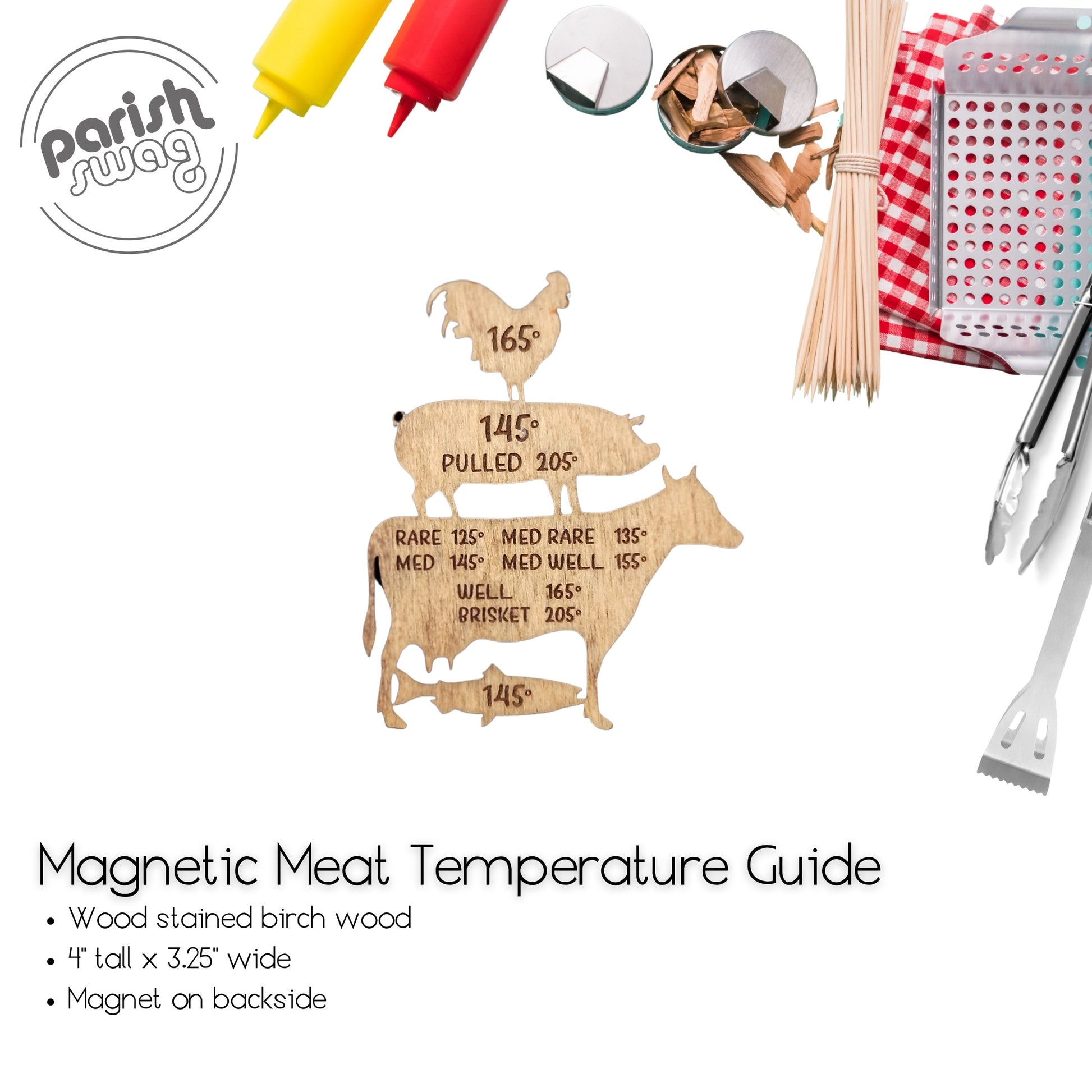 Magnetic Meat Temperature Guide